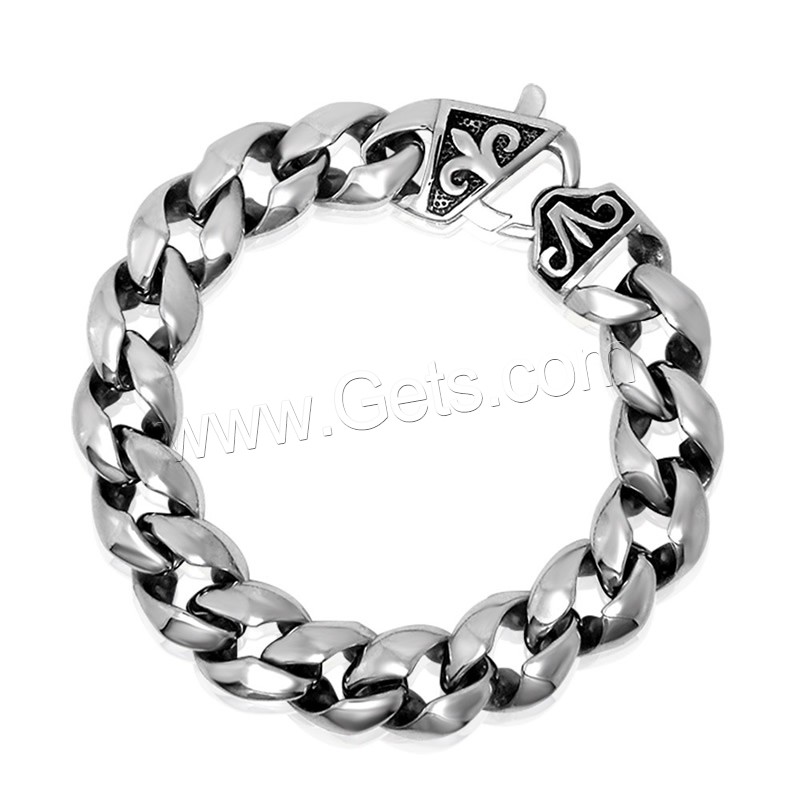 Titanium Steel Bracelet & Bangle, different length for choice & Unisex & twist oval chain & blacken, Sold By Strand