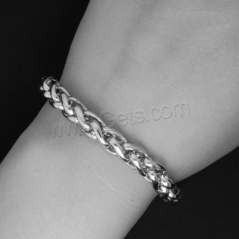 Titanium Steel Bracelet & Bangle, different length for choice & for man, original color, Sold By Strand