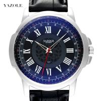 Yazole® Men Jewelry Watch, Stainless Steel, with PU Leather & Glass, Chinese movement, plated, Life water resistant & for man 46mm Approx 10.2 Inch 
