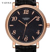 Yazole® Men Jewelry Watch, Stainless Steel, with PU Leather & Glass, Chinese movement, plated, Life water resistant & for man 44mm Approx 10 Inch 
