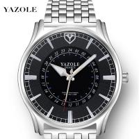 Мужские ювелирные часы Yazole®, нержавеющая сталь, с Стеклянный & цинковый сплав, китайское движение, Другое покрытие, Водонепроницаемый образ жизни & Мужский, Много цветов для выбора, 45mm, длина:Приблизительно 8.6 дюймовый, продается PC