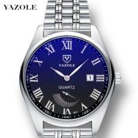 Yazole® Men Jewelry Watch, Stainless Steel, with Glass & Zinc Alloy, Chinese movement, plated, Life water resistant & for man 41mm Approx 8.6 Inch 