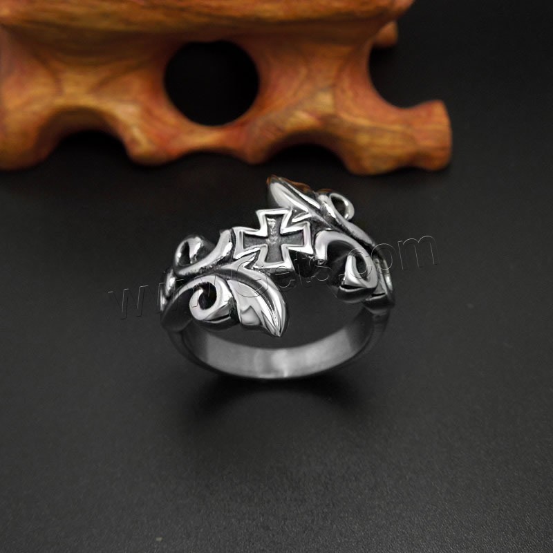 Titanium Steel Finger Ring, Unisex & different size for choice & blacken, more colors for choice, Sold By PC