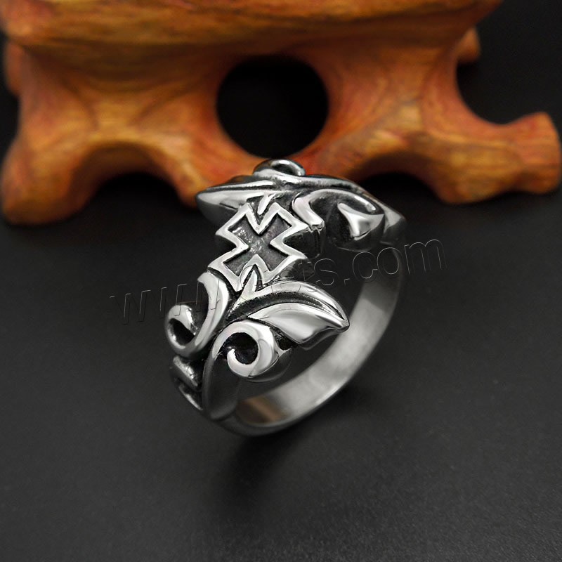 Titanium Steel Finger Ring, Unisex & different size for choice & blacken, more colors for choice, Sold By PC