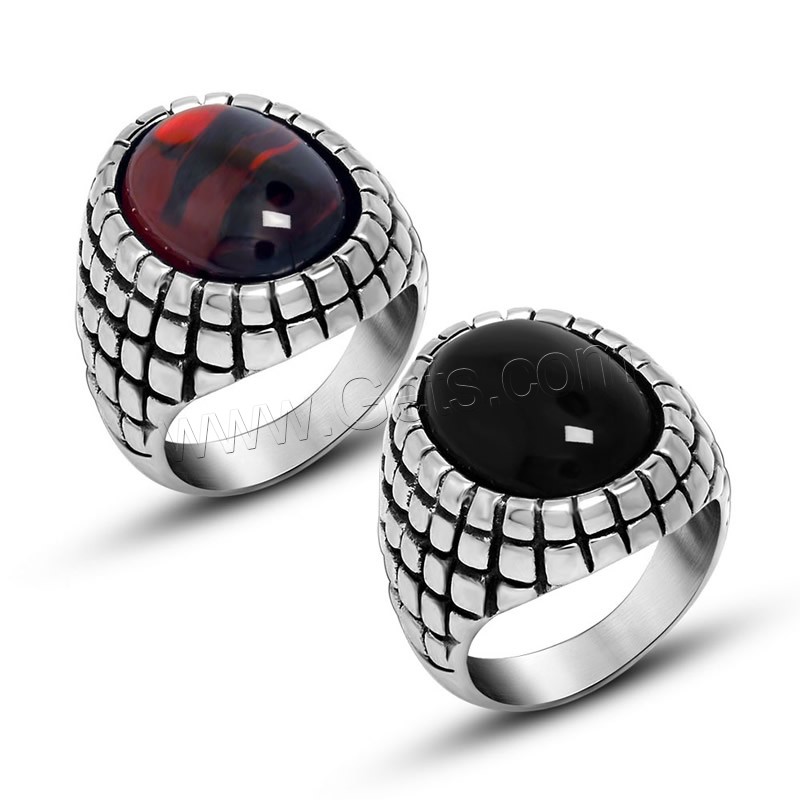 チタン鋼の指環, チタン鋼, とともに めのう, ユニセックス & 異なるサイズの選択 & 黒くする, 無色, 売り手 パソコン