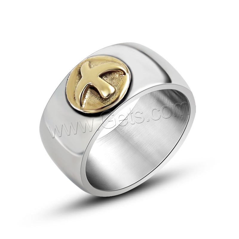 Titanium Steel Finger Ring, plated, Unisex & different size for choice, Sold By PC