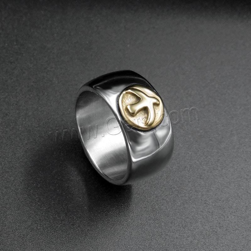 Titanium Steel Finger Ring, plated, Unisex & different size for choice, Sold By PC