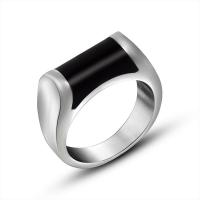 Titanium Steel Finger Ring, Unisex & epoxy gel, original color 