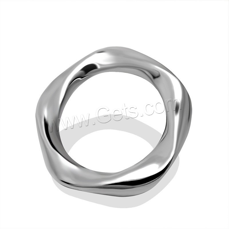 Titanium Steel Finger Ring, Unisex & different size for choice, original color, Sold By PC