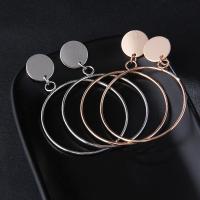 Zinc Alloy Drop Earring, Donut, plated, for woman 45mm 