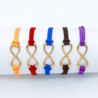 Fashion Zinc Alloy Bracelets, with PU Leather, gold color plated, for woman Approx 10 Inch 