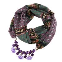 Zinc Alloy Scarf Pendants, Chiffon, with Resin & Zinc Alloy, plated, for woman Approx 66.9 cm 