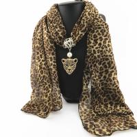Zinc Alloy Scarf Pendants, Chiffon, with Zinc Alloy, plated & for woman & with rhinestone Approx 63.3 Inch 