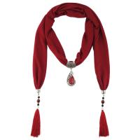 Zinc Alloy Scarf Pendants, Polyester, with Resin & Zinc Alloy, plated, for woman Approx 78.7 Inch 