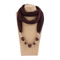 Zinc Alloy Scarf Pendants, Polyester, with Resin & Zinc Alloy, plated, for woman Approx 70.8 Inch 