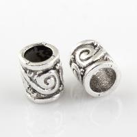 Zinc Alloy European Beads, antique silver color plated Approx 5mm, Approx 