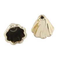 Zink Legierung Perlenkappen, Zinklegierung, goldfarben plattiert, 14x13mm, Bohrung:ca. 1mm, 20PCs/Tasche, verkauft von Tasche