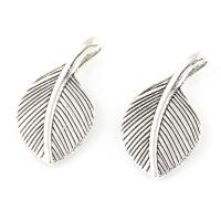 Zinc Alloy Leaf Pendants, antique silver color plated Approx Approx 