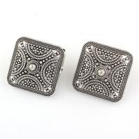 Zinc Alloy Jewelry Beads, Squaredelle, antique silver color plated Approx 1mm 