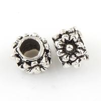 Zinc Alloy European Beads, Column, antique silver color plated Approx 4mm, Approx 