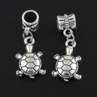 Zinc Alloy Animal Pendants, Turtle, antique silver color plated Approx 5mm 