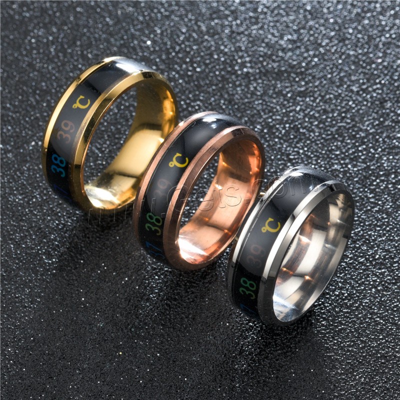 Stainless Steel Finger Ring, plated, Unisex & different size for choice, more colors for choice, Sold By PC