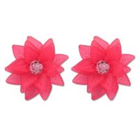 Zinc Alloy Stud Earring, with Glass Beads & Acrylic, plated, for woman 
