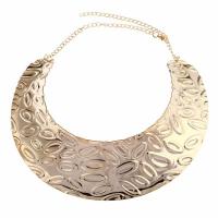 Iron Collar Necklace, with 12lnch extender chain, plated, for woman 185mm, 51mm, Inner Approx 110mm 