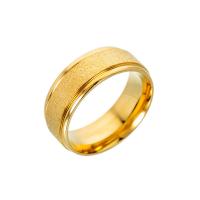 Stainless Steel Finger Ring, gold color plated, Unisex 