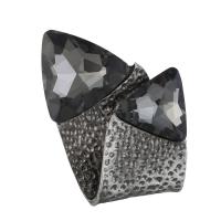 Bijoux broche en Zinc alliage , alliage de zinc, avec cristal, pistolet noir plaqué, pour femme & facettes, noire Vendu par PC
