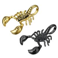 Stainless Steel Animal Pendants, Scorpion, plated, blacken Approx 13mm 