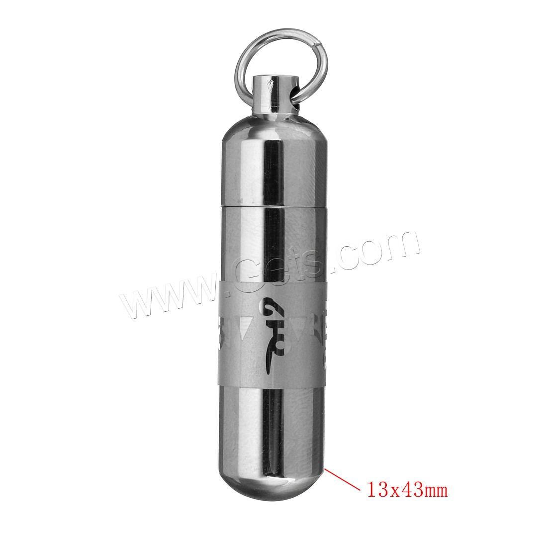Stainless Steel Pendants, Column, different size for choice, original color, Hole:Approx 8mm, Sold By PC