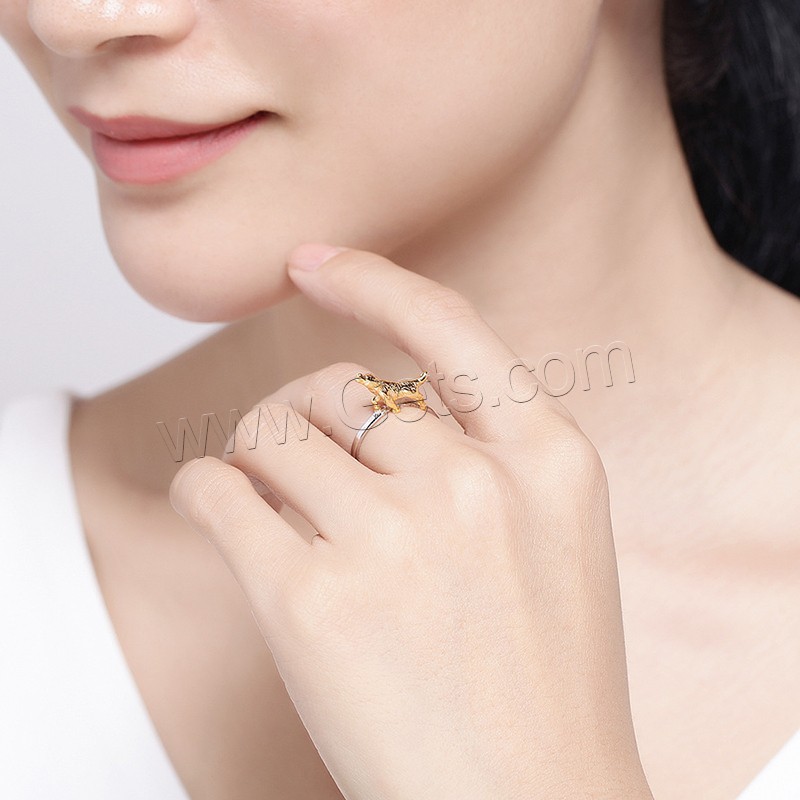 Sterling Silver Finger Ring, 925 Sterling Silver, plated, different size for choice & for woman & two tone, Sold By PC