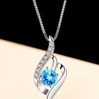 Cupronickel Pendant, with Quartz, platinum color plated, micro pave rhinestone & for woman Approx 1-3mm 