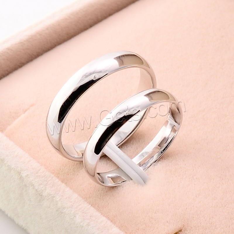 Sterling Silver Finger Ring, 925 Sterling Silver, silver color plated, Unisex & different size for choice, Sold By PC