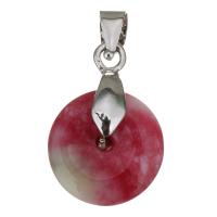 Stainless Steel Pendants, with Dyed Jade, Unisex, original color, 12.5mm Approx 