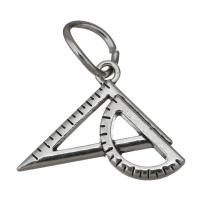 Zinc Alloy Jewelry Pendants, Geometrical Pattern, antique silver color plated Approx 7.5mm 