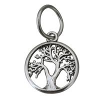 Zinc Alloy Jewelry Pendants, Tree, antique silver color plated Approx 8mm 