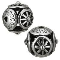 Zinc Alloy Hollow Beads, antique silver color plated Approx 2.5mm 