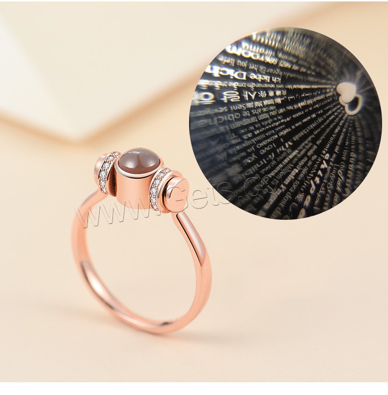 Латунь Миниатюрная проекция пальца кольцо, Другое покрытие, вращающийся & разный размер для выбора & Женский & со стразами, Много цветов для выбора, продается PC