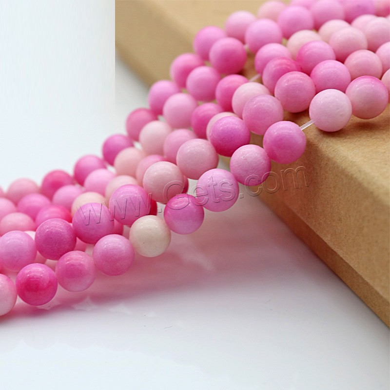 Chalcedony Beads, polished, different size for choice, pink, Hole:Approx 1mm, Sold By Strand