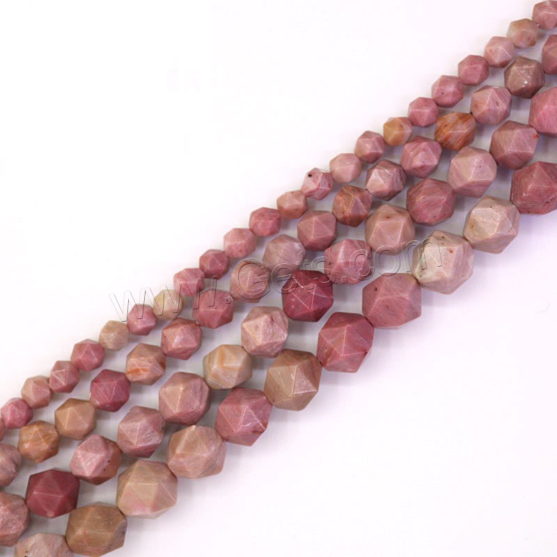 Rhodonit Perlen, DIY & verschiedene Größen vorhanden, rot, Bohrung:ca. 1mm, verkauft von Strang