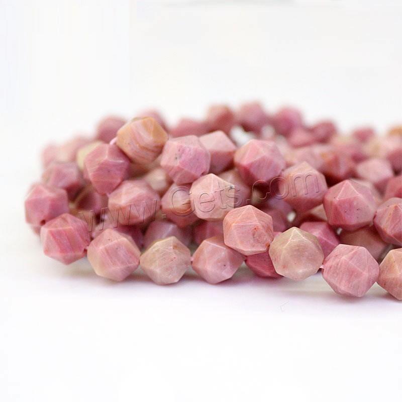Rhodonit Perlen, DIY & verschiedene Größen vorhanden, rot, Bohrung:ca. 1mm, verkauft von Strang