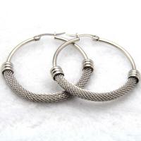 Titanium Steel Earrings, Round, plated & for woman 26mm 38mm 42mm 48mm 