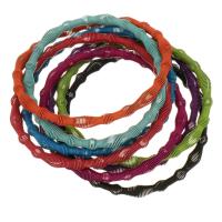 Stainless Steel Chain Bracelets, stoving varnish & for woman, multi-colored, 5mm Approx 8 Inch 