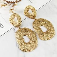 Zinc Alloy Drop Earring, plated, for woman & hammered 