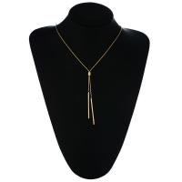 Zink -Legierung Eisen Kette Pullover Halskette, Zinklegierung, plattiert, für Frau, keine, 100x34mm, Länge:ca. 27.5 ZollInch, verkauft von Strang