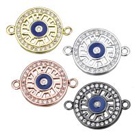 Cubic Zirconia Micro Pave Brass Connector, plated, micro pave cubic zirconia & enamel & 1/1 loop Approx 1.5mm 