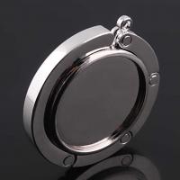 Zinc Alloy Key Chain Findings, Flat Round, platinum color plated, 44mm Approx 1mm 