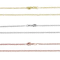 Brass Cable Link Necklace Chain, plated, byzantine chain & Unisex 2mm Approx 27 Inch 